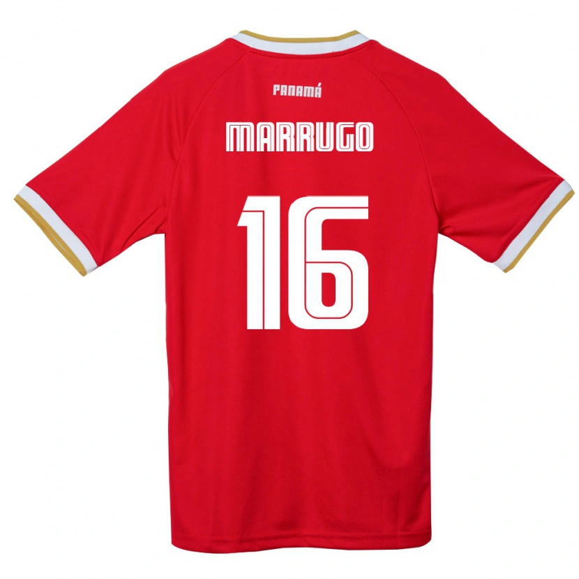 Danxen Kvinnor Panama Neir Marrugo #16 Röd Brun Vit Hemmatröja Matchtröjor 26-28 Tröjor T-Tröja