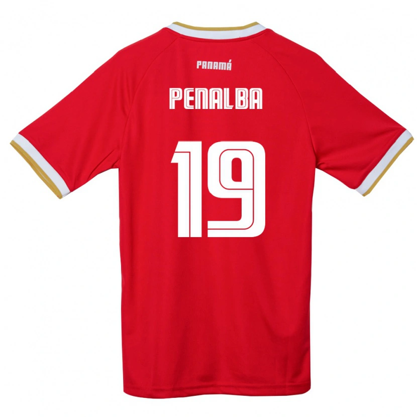 Danxen Kvinnor Panama Óscar Peñalba #19 Röd Brun Vit Hemmatröja Matchtröjor 26-28 Tröjor T-Tröja