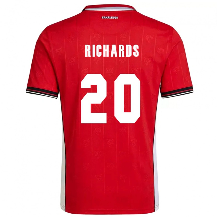 Danxen Kvinnor Panama Moisés Richards #20 Röd Brun Vit Hemmatröja Matchtröjor 26-28 Tröjor T-Tröja