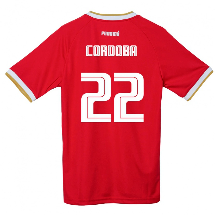 Danxen Kvinnor Panama Farissa Córdoba #22 Röd Brun Vit Hemmatröja Matchtröjor 26-28 Tröjor T-Tröja