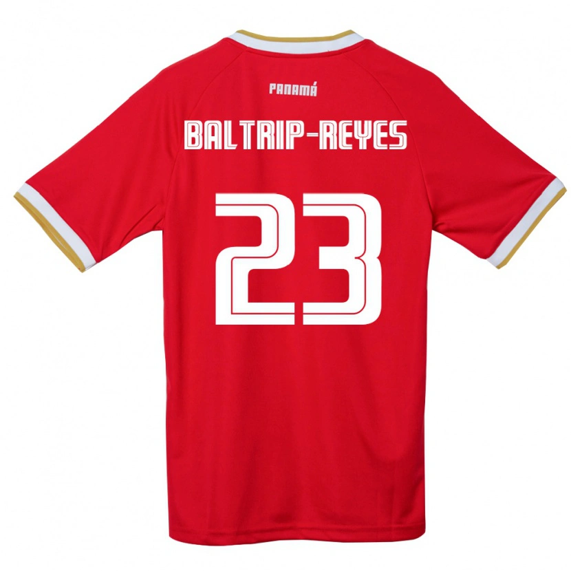 Danxen Kvinnor Panama Carina Baltrip-Reyes #23 Röd Brun Vit Hemmatröja Matchtröjor 26-28 Tröjor T-Tröja