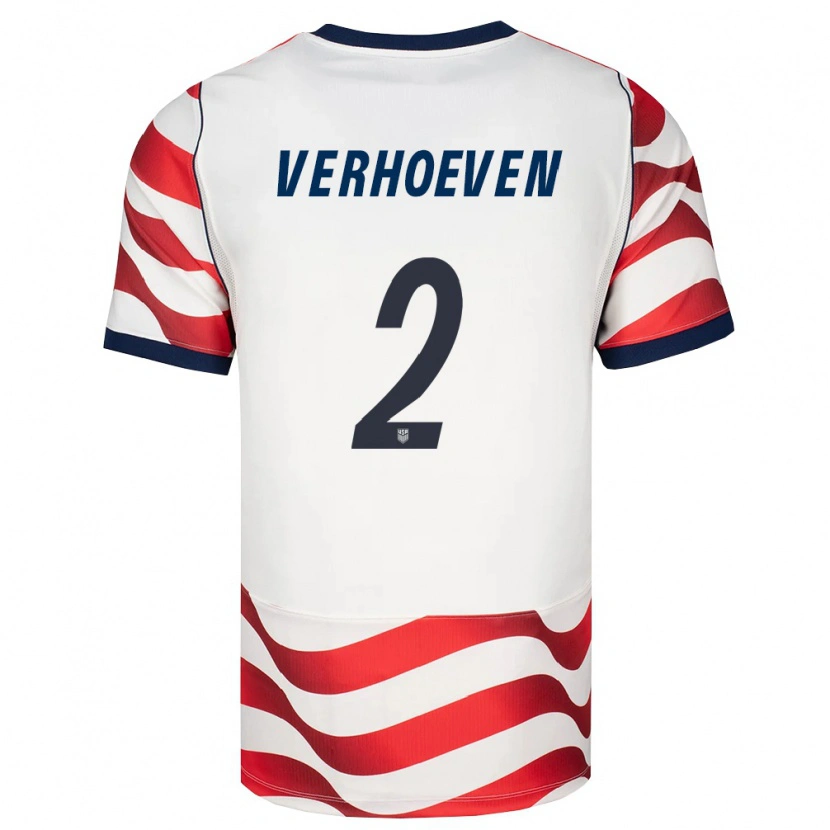 Danxen Kvinnor Usa Oscar Verhoeven #2 Röd Vit Svart Hemmatröja Matchtröjor 26-28 Tröjor T-Tröja