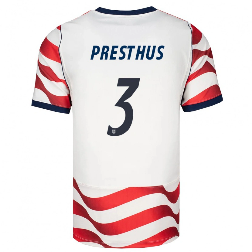 Danxen Kvinnor Usa Owen Presthus #3 Röd Vit Svart Hemmatröja Matchtröjor 26-28 Tröjor T-Tröja