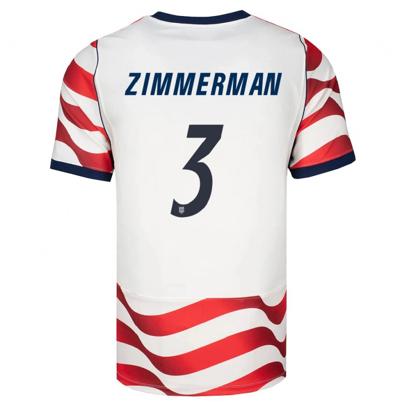 Danxen Kvinnor Usa Walker Zimmerman #3 Röd Vit Svart Hemmatröja Matchtröjor 26-28 Tröjor T-Tröja