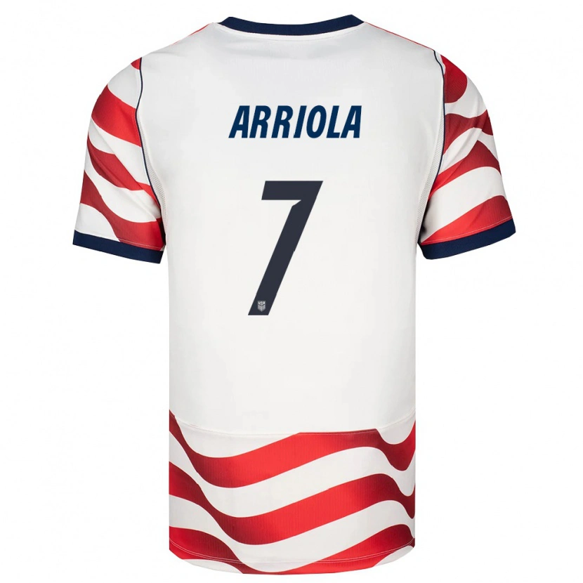 Danxen Kvinnor Usa Paul Arriola #7 Röd Vit Svart Hemmatröja Matchtröjor 26-28 Tröjor T-Tröja