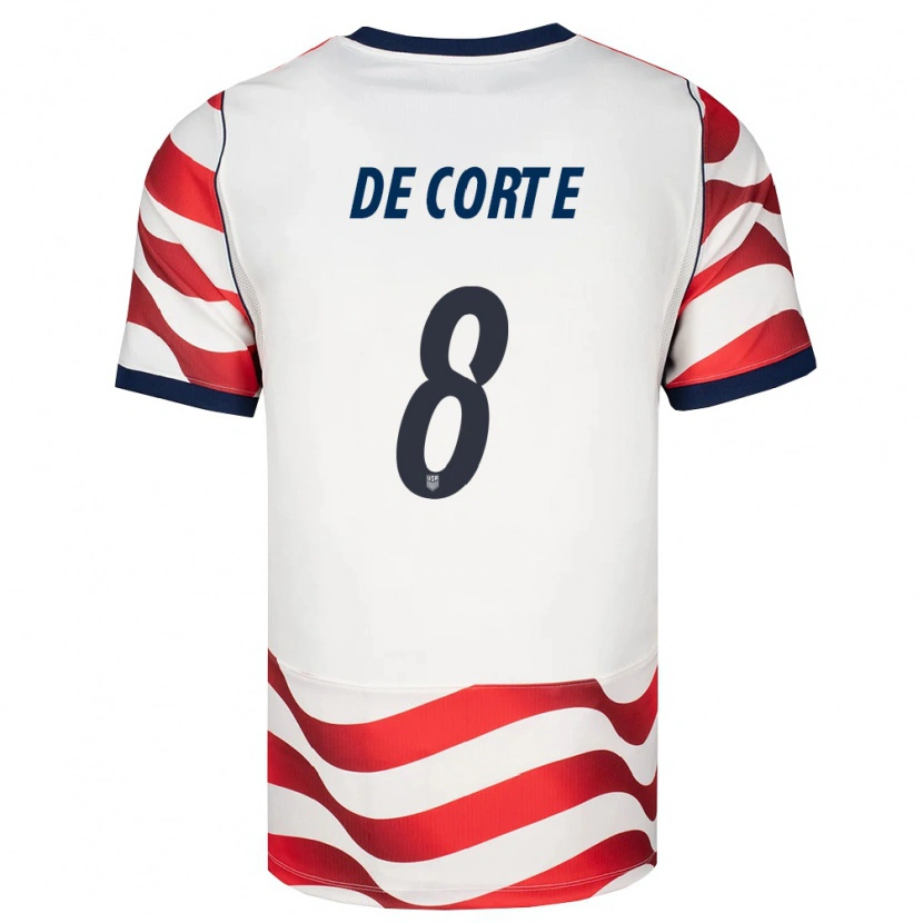 Danxen Kvinnor Usa Devon De Corte #8 Röd Vit Svart Hemmatröja Matchtröjor 26-28 Tröjor T-Tröja