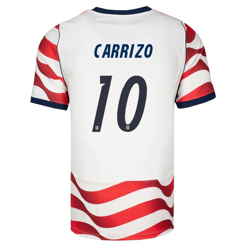 Danxen Kvinnor Usa Máximo Carrizo #10 Röd Vit Svart Hemmatröja Matchtröjor 26-28 Tröjor T-Tröja