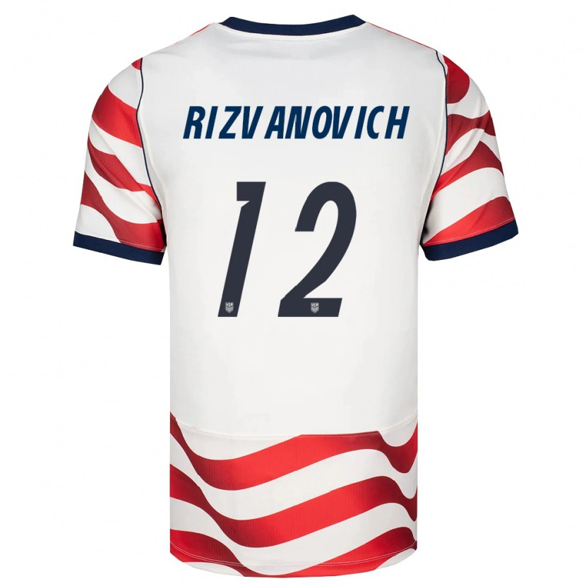 Danxen Kvinnor Usa Kayne Rizvanovich #12 Röd Vit Svart Hemmatröja Matchtröjor 26-28 Tröjor T-Tröja