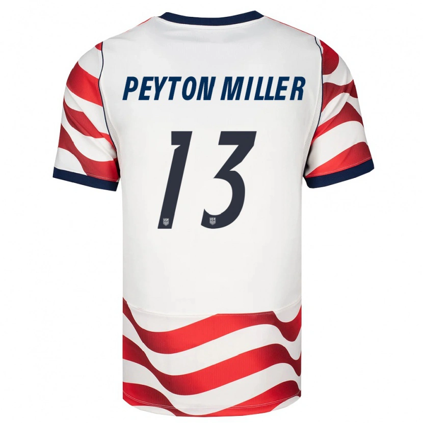 Danxen Kvinnor Usa Peyton Miller #13 Röd Vit Svart Hemmatröja Matchtröjor 26-28 Tröjor T-Tröja