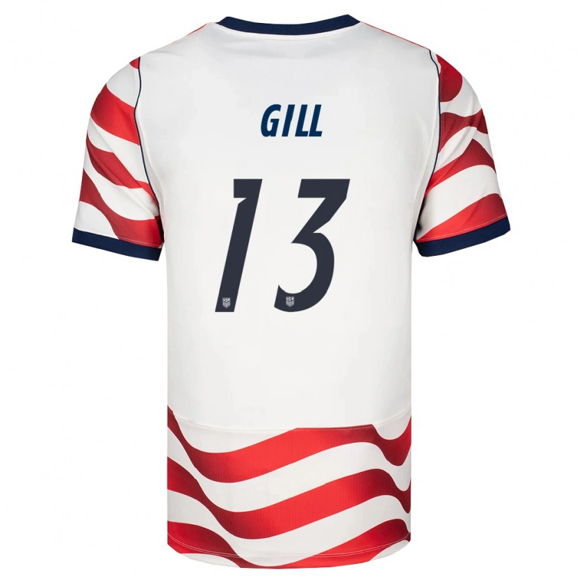 Danxen Kvinnor Usa Adrian Gill #13 Röd Vit Svart Hemmatröja Matchtröjor 26-28 Tröjor T-Tröja