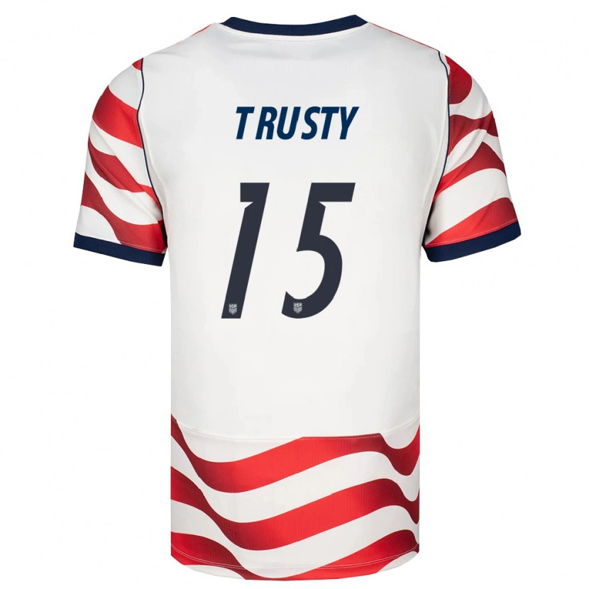 Danxen Kvinnor Usa Auston Trusty #15 Röd Vit Svart Hemmatröja Matchtröjor 26-28 Tröjor T-Tröja