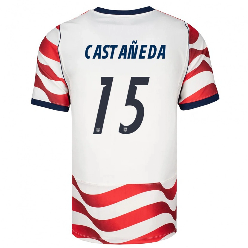 Danxen Kvinnor Usa Santiago Castañeda #15 Röd Vit Svart Hemmatröja Matchtröjor 26-28 Tröjor T-Tröja