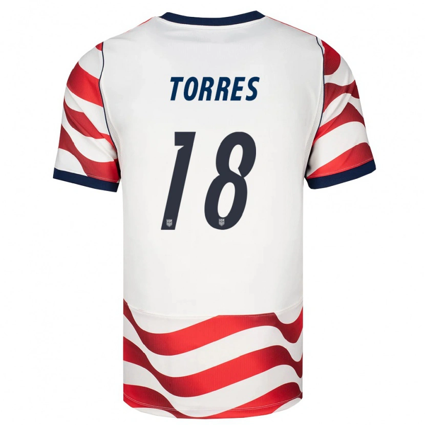 Danxen Kvinnor Usa Ervin Torres #18 Röd Vit Svart Hemmatröja Matchtröjor 26-28 Tröjor T-Tröja
