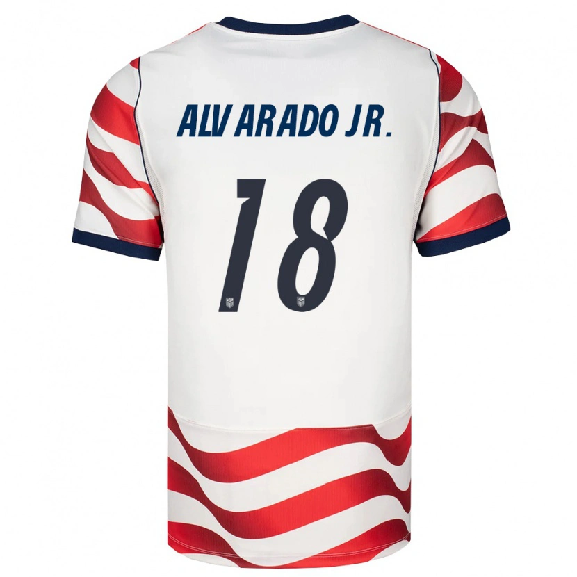 Danxen Kvinnor Usa Alejandro Alvarado Jr #18 Röd Vit Svart Hemmatröja Matchtröjor 26-28 Tröjor T-Tröja