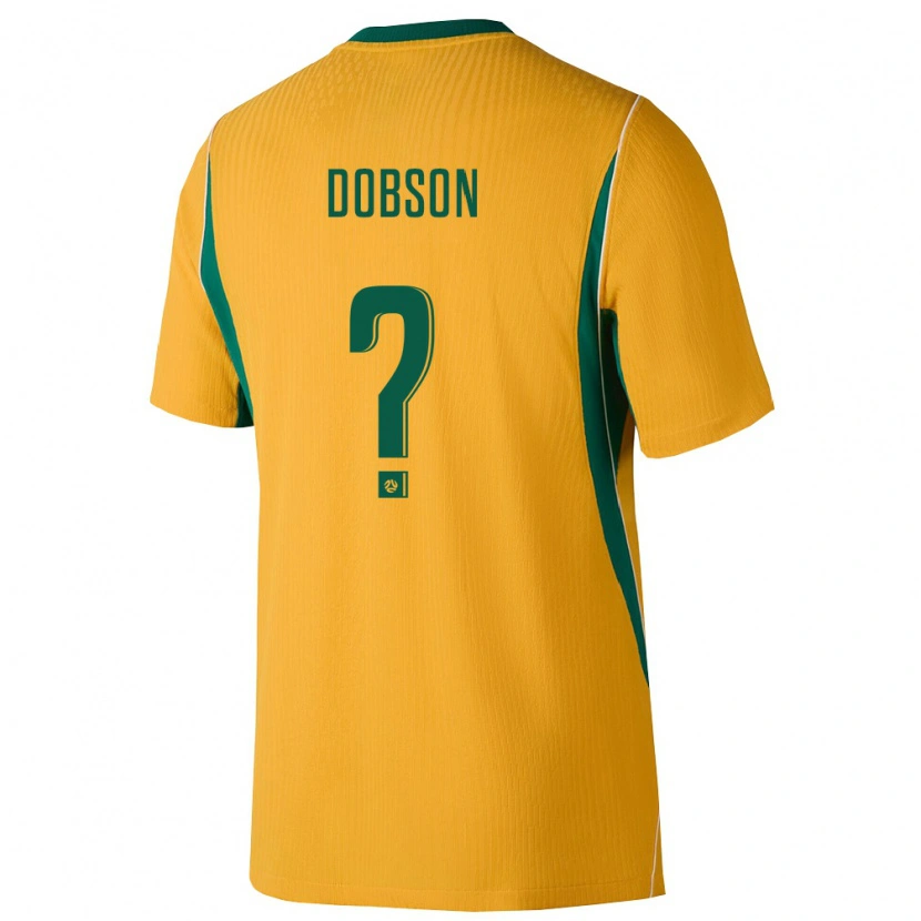 Danxen Kvinnor Australien Will Dobson #0 Gul Grön Hemmatröja Matchtröjor 26-28 Tröjor T-Tröja