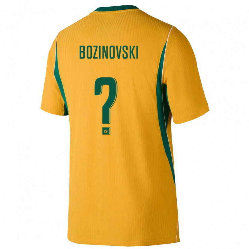 Danxen Kvinnor Australien Rhys Bozinovski #0 Gul Grön Hemmatröja Matchtröjor 26-28 Tröjor T-Tröja