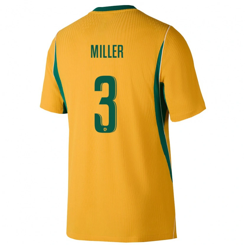 Danxen Kvinnor Australien Lewis Miller #3 Gul Grön Hemmatröja Matchtröjor 26-28 Tröjor T-Tröja