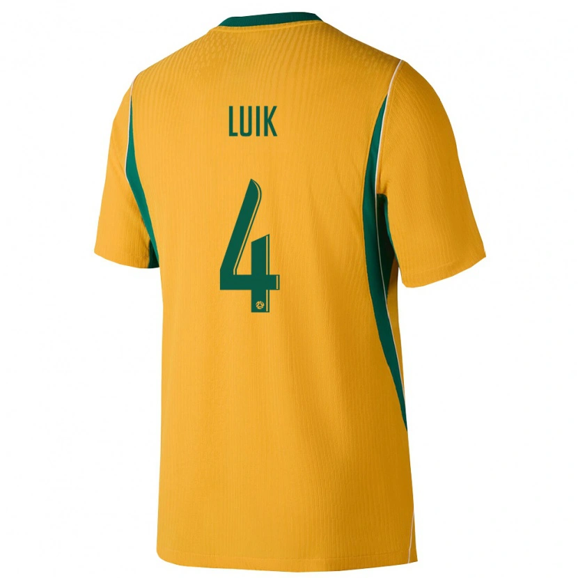 Danxen Kvinnor Australien Aivi Luik #4 Gul Grön Hemmatröja Matchtröjor 26-28 Tröjor T-Tröja