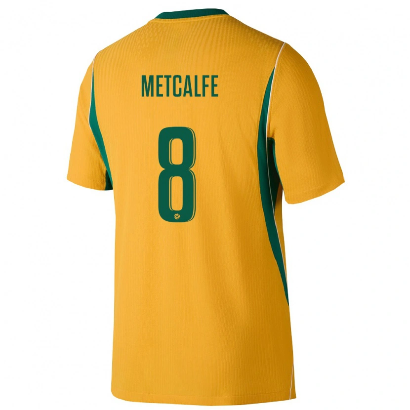 Danxen Kvinnor Australien Connor Metcalfe #8 Gul Grön Hemmatröja Matchtröjor 26-28 Tröjor T-Tröja