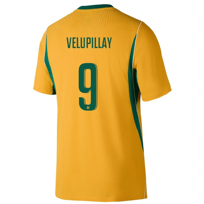 Danxen Kvinnor Australien Nishan Velupillay #9 Gul Grön Hemmatröja Matchtröjor 26-28 Tröjor T-Tröja