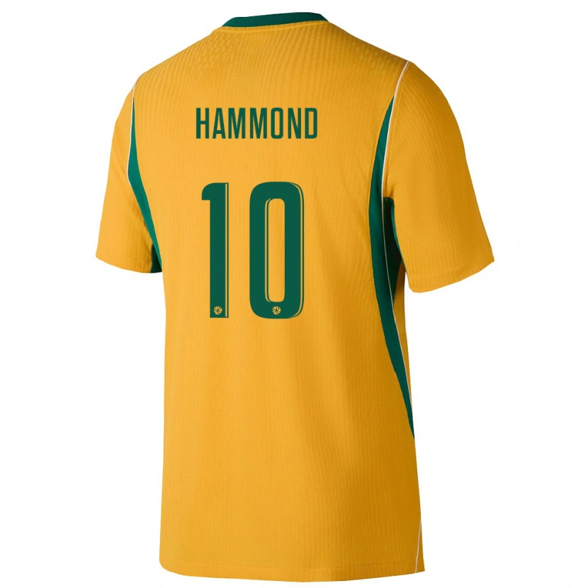 Danxen Kvinnor Australien Aydan Hammond #10 Gul Grön Hemmatröja Matchtröjor 26-28 Tröjor T-Tröja