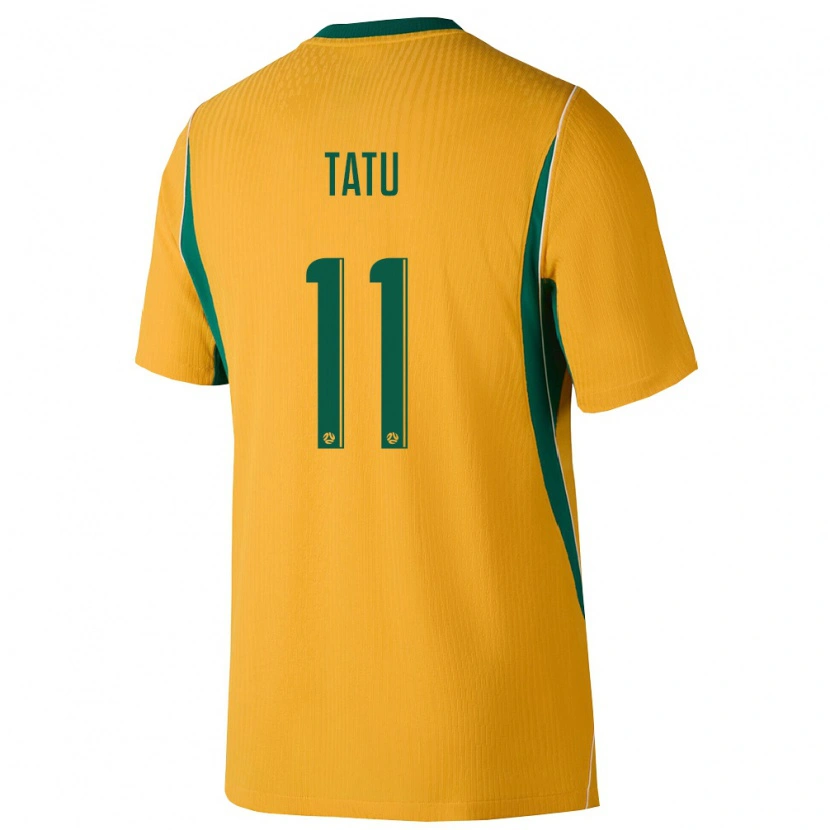 Danxen Kvinnor Australien Amlani Tatu #11 Gul Grön Hemmatröja Matchtröjor 26-28 Tröjor T-Tröja