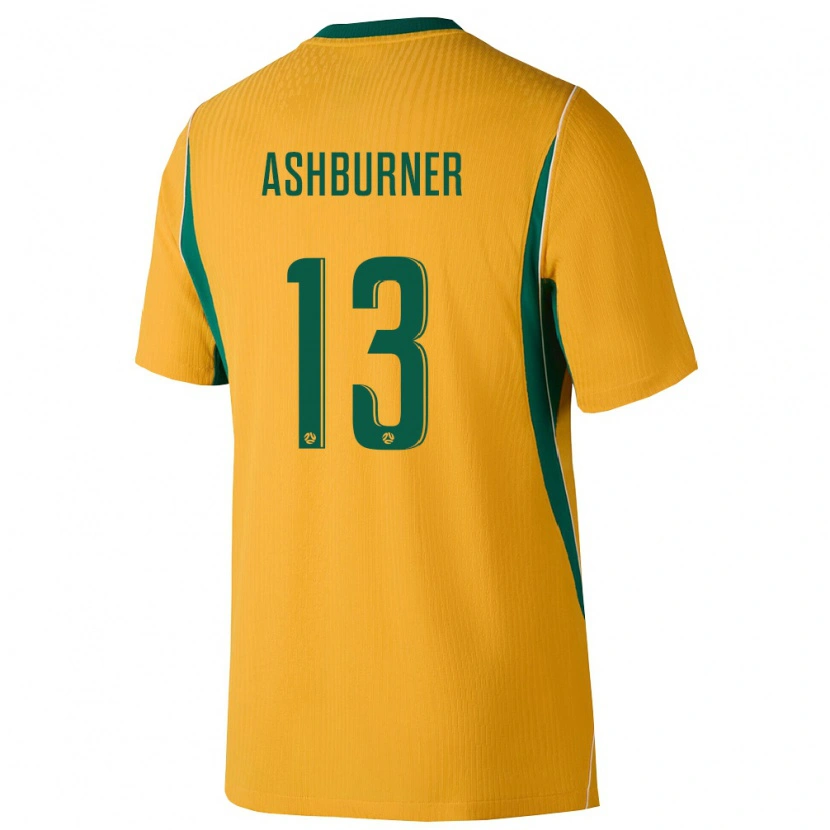Danxen Kvinnor Australien Winston Ashburner #13 Gul Grön Hemmatröja Matchtröjor 26-28 Tröjor T-Tröja