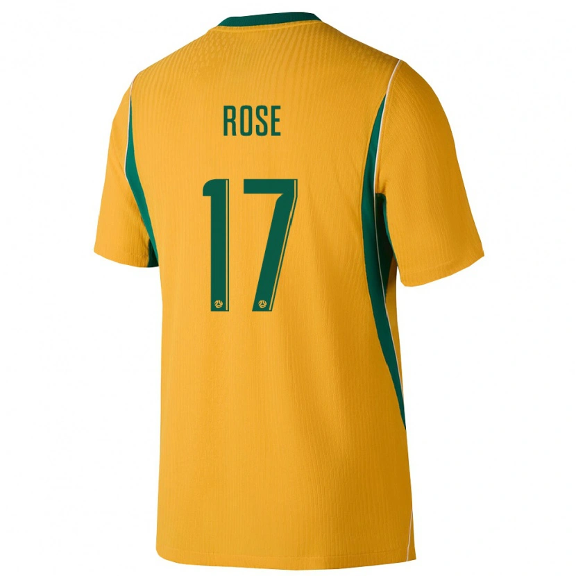 Danxen Kvinnor Australien Jai Rose #17 Gul Grön Hemmatröja Matchtröjor 26-28 Tröjor T-Tröja