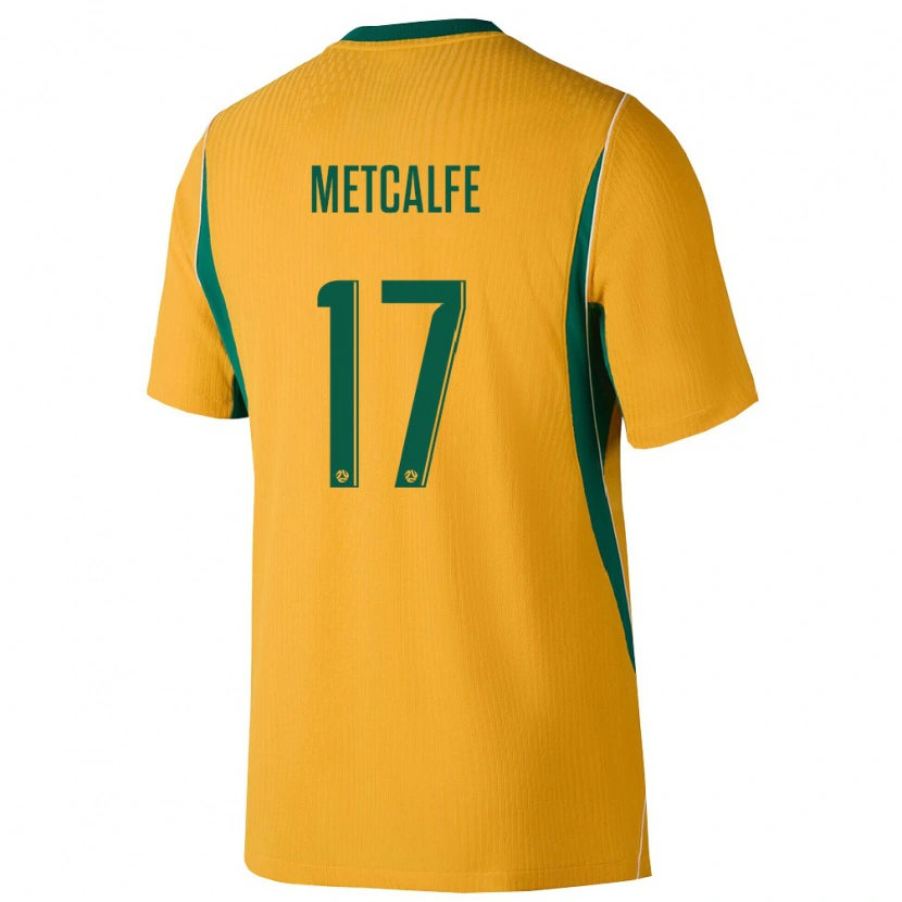 Danxen Kvinnor Australien Conor Metcalfe #17 Gul Grön Hemmatröja Matchtröjor 26-28 Tröjor T-Tröja