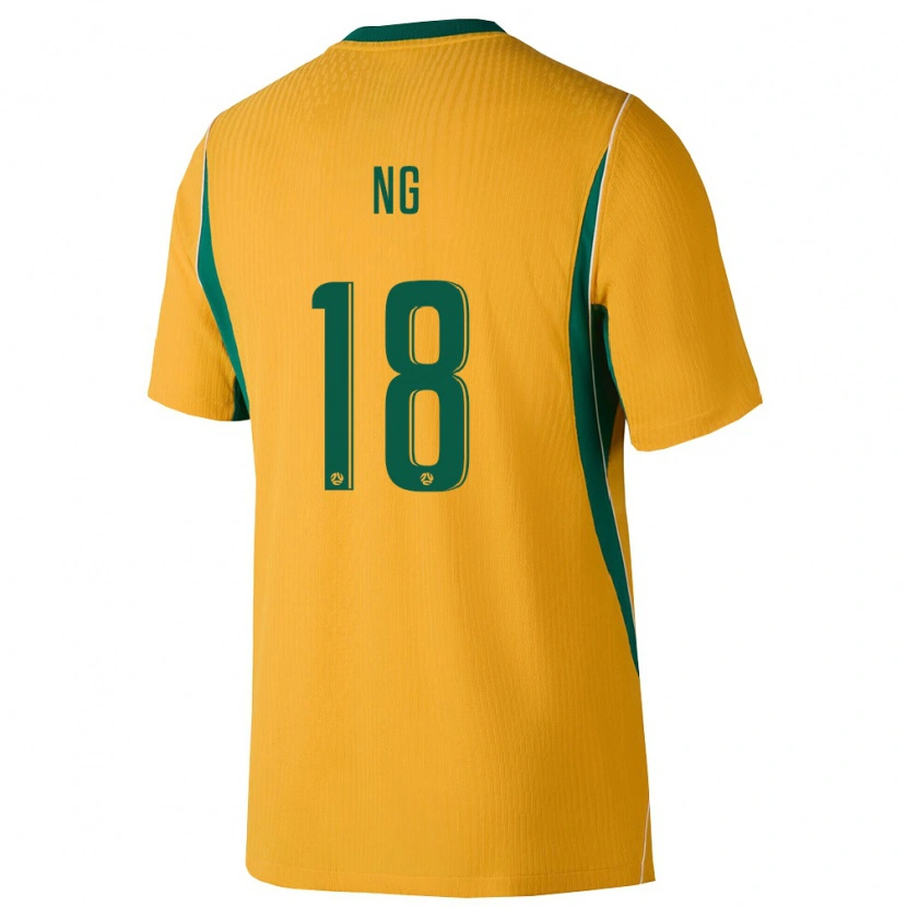 Danxen Kvinnor Australien Hugo Ng #18 Gul Grön Hemmatröja Matchtröjor 26-28 Tröjor T-Tröja