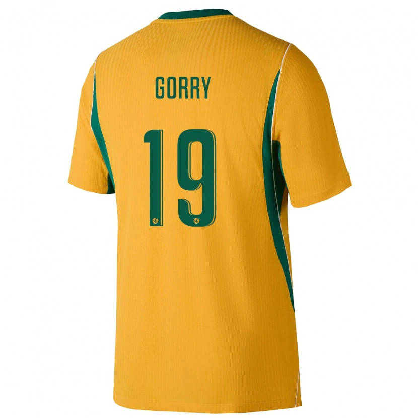 Danxen Kvinnor Australien Katrina Gorry #19 Gul Grön Hemmatröja Matchtröjor 26-28 Tröjor T-Tröja