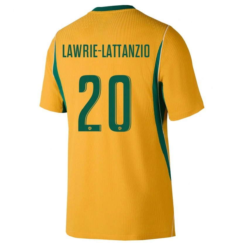Danxen Kvinnor Australien Luis Lawrie Lattanzio #20 Gul Grön Hemmatröja Matchtröjor 26-28 Tröjor T-Tröja