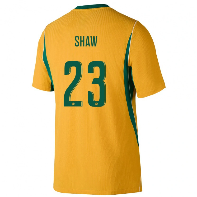 Danxen Kvinnor Australien Emmett Shaw #23 Gul Grön Hemmatröja Matchtröjor 26-28 Tröjor T-Tröja