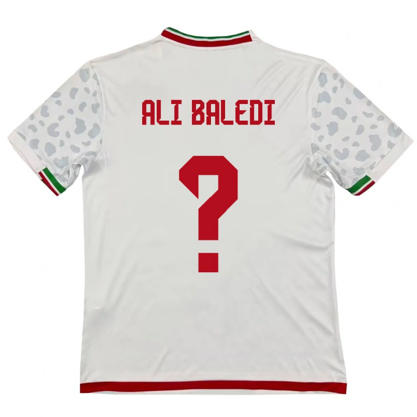 Danxen Kvinnor Iran Morteza Ali Baledi #0 Vit Röd Hemmatröja Matchtröjor 26-28 Tröjor T-Tröja