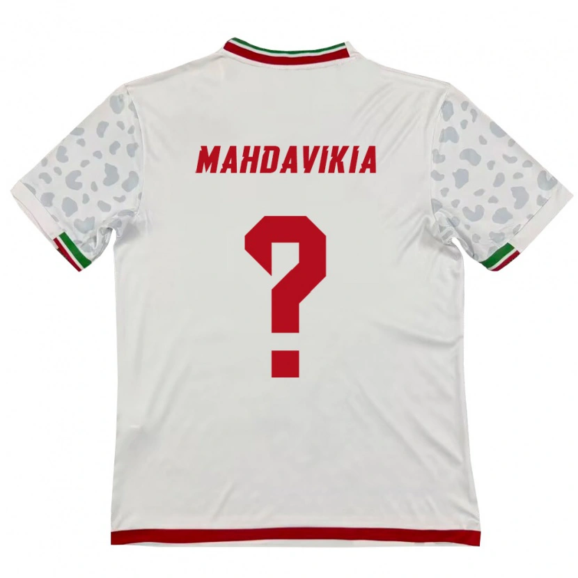 Danxen Kvinnor Iran Ario Mahdavikia #0 Vit Röd Hemmatröja Matchtröjor 26-28 Tröjor T-Tröja