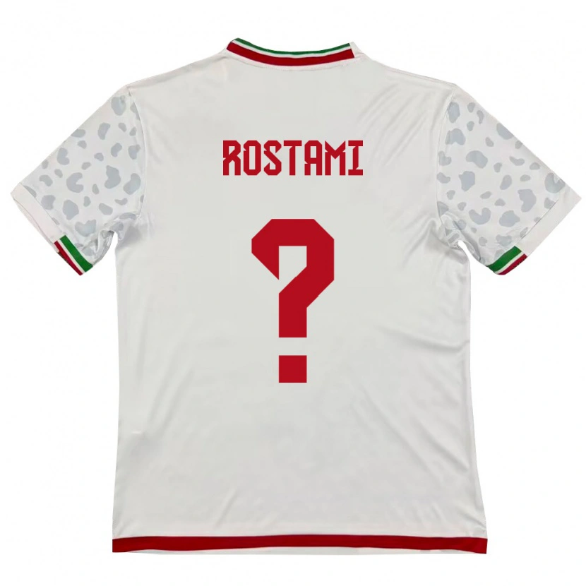 Danxen Kvinnor Iran Artin Rostami #0 Vit Röd Hemmatröja Matchtröjor 26-28 Tröjor T-Tröja