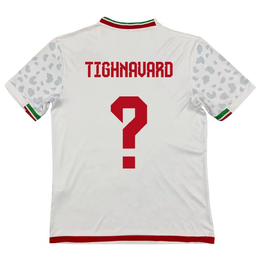Danxen Kvinnor Iran Abolfazl Tighnavard #0 Vit Röd Hemmatröja Matchtröjor 26-28 Tröjor T-Tröja