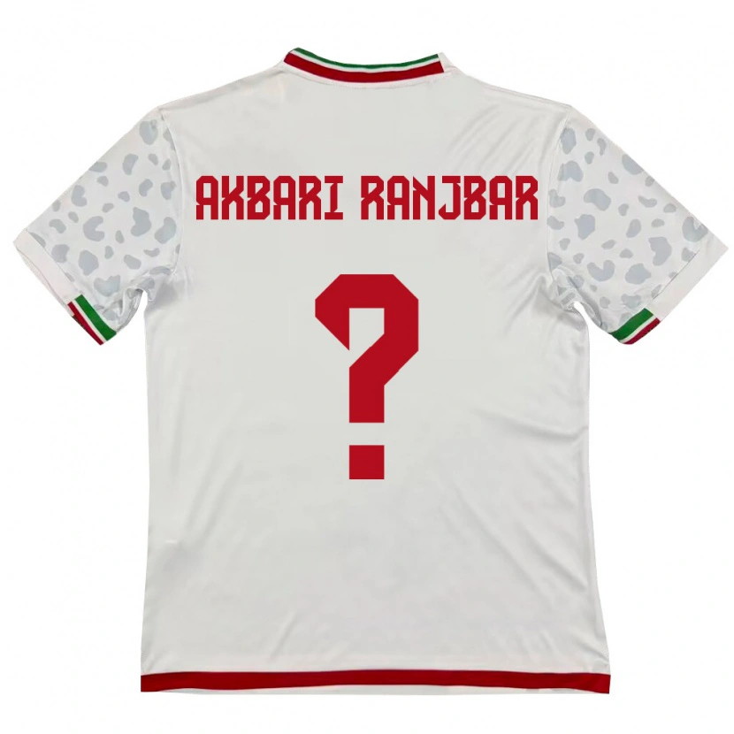 Danxen Kvinnor Iran Mohammad Akbari Ranjbar #0 Vit Röd Hemmatröja Matchtröjor 26-28 Tröjor T-Tröja