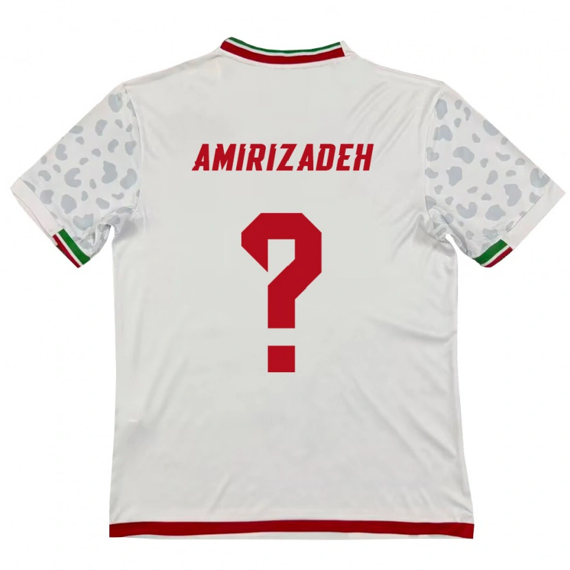 Danxen Kvinnor Iran Komeil Amirizadeh #0 Vit Röd Hemmatröja Matchtröjor 26-28 Tröjor T-Tröja