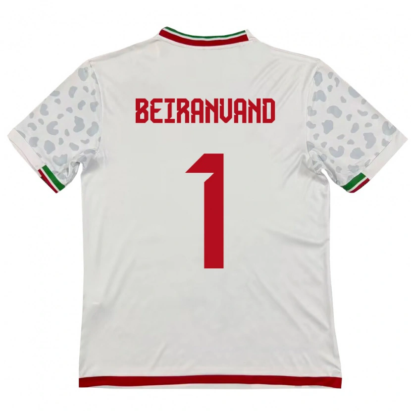 Danxen Kvinnor Iran Alireza Beiranvand #1 Vit Röd Hemmatröja Matchtröjor 26-28 Tröjor T-Tröja