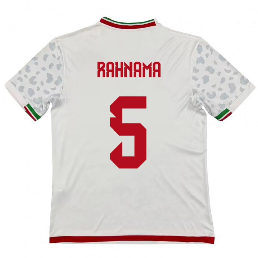 Danxen Kvinnor Iran Mohammadali Rahnama #5 Vit Röd Hemmatröja Matchtröjor 26-28 Tröjor T-Tröja