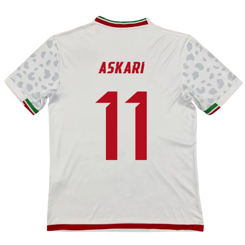 Danxen Kvinnor Iran Mohammad Askari #11 Vit Röd Hemmatröja Matchtröjor 26-28 Tröjor T-Tröja