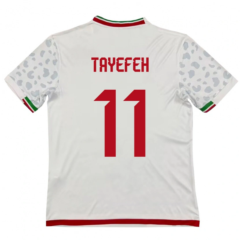 Danxen Kvinnor Iran Amirhossein Tayefeh #11 Vit Röd Hemmatröja Matchtröjor 26-28 Tröjor T-Tröja