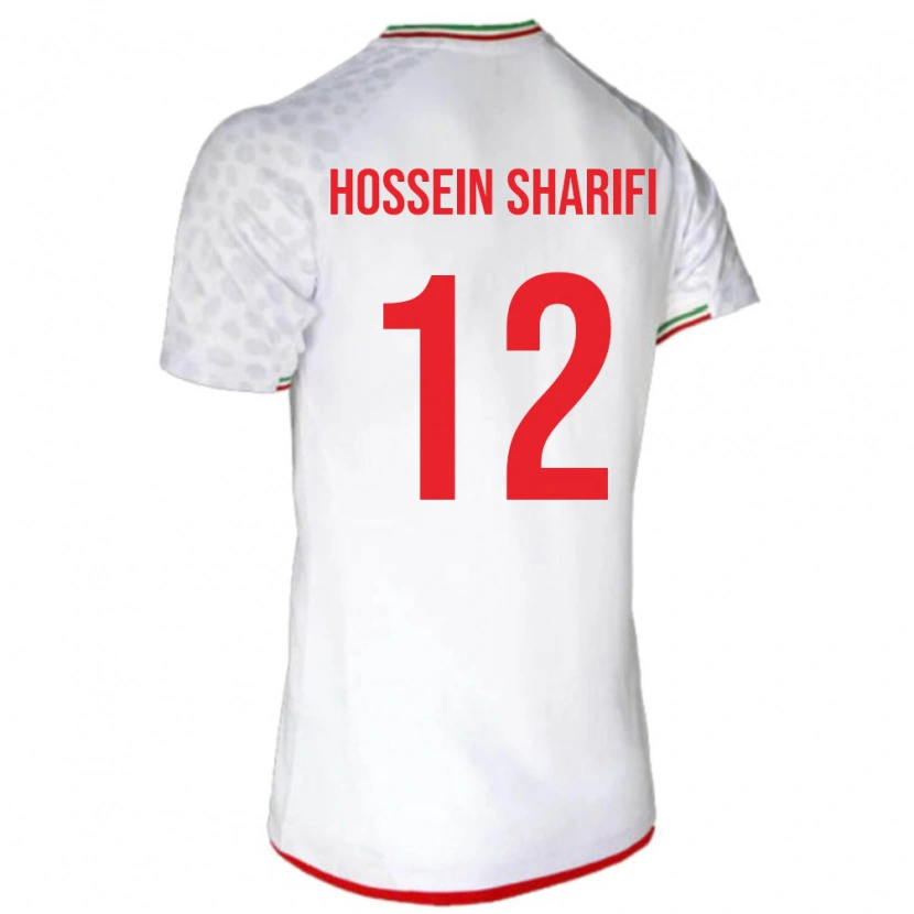 Danxen Kvinnor Iran Mohammad Hossein Sharifi #12 Vit Röd Hemmatröja Matchtröjor 26-28 Tröjor T-Tröja