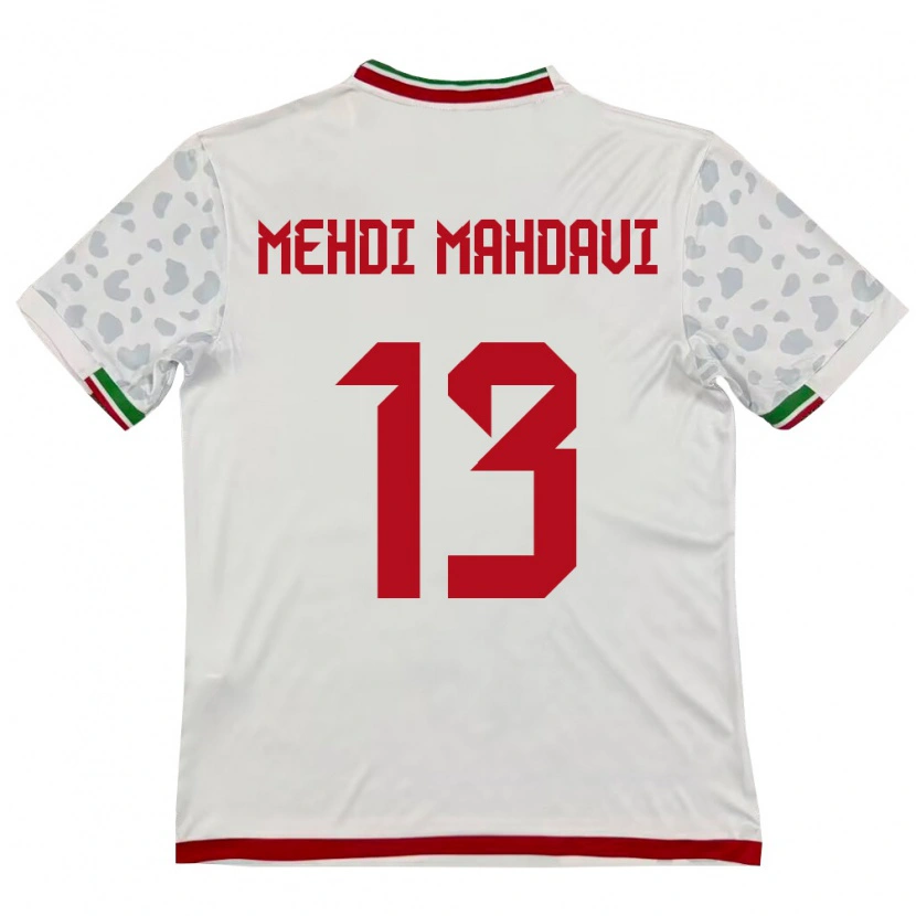 Danxen Kvinnor Iran Seyed Mehdi Mahdavi #13 Vit Röd Hemmatröja Matchtröjor 26-28 Tröjor T-Tröja