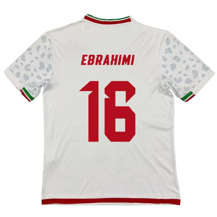 Danxen Kvinnor Iran Omid Ebrahimi #16 Vit Röd Hemmatröja Matchtröjor 26-28 Tröjor T-Tröja