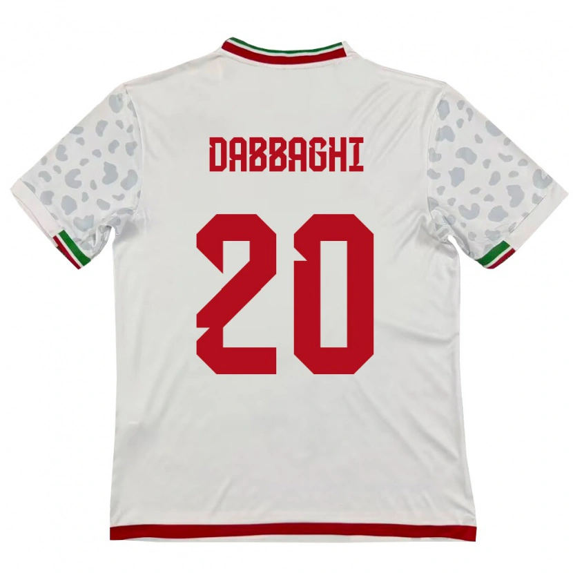 Danxen Kvinnor Iran Hajar Dabbaghi #20 Vit Röd Hemmatröja Matchtröjor 26-28 Tröjor T-Tröja