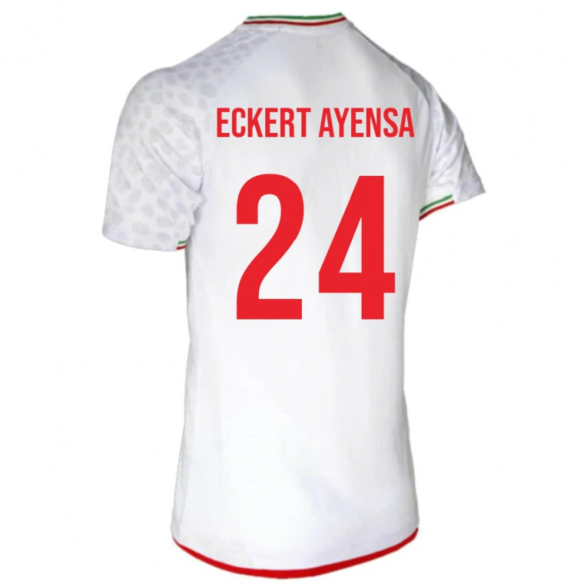 Danxen Kvinnor Iran Dennis Eckert Ayensa #24 Vit Röd Hemmatröja Matchtröjor 26-28 Tröjor T-Tröja