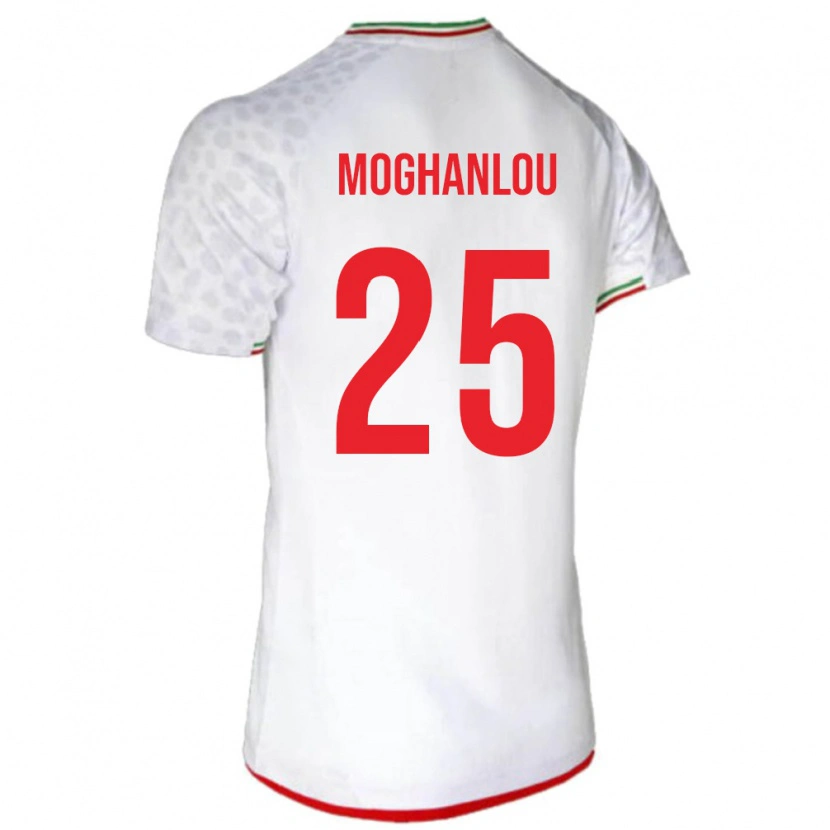 Danxen Kvinnor Iran Shahriar Moghanlou #25 Vit Röd Hemmatröja Matchtröjor 26-28 Tröjor T-Tröja