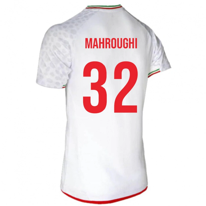 Danxen Kvinnor Iran Ehsan Mahroughi #32 Vit Röd Hemmatröja Matchtröjor 26-28 Tröjor T-Tröja